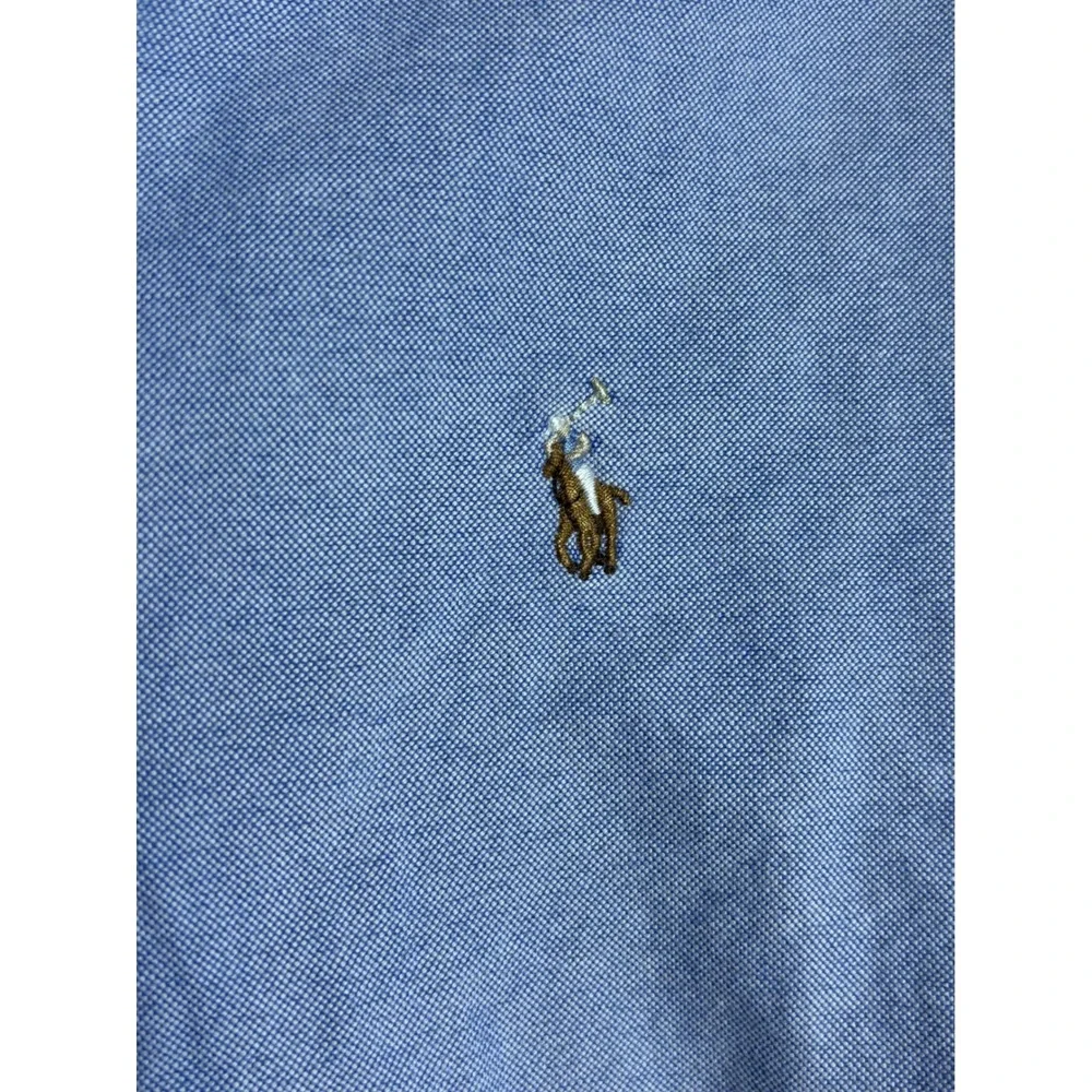 Ralph Lauren Boys 14 Oxford Button Down Shirt Blue Pony Cotton Preppy School